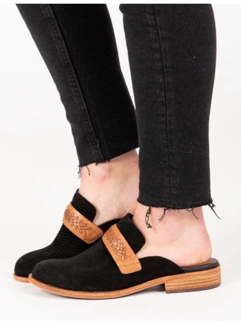 Kork Ease Mules Clogs Shoes Mabie Black Tan Slip-on Comfort Shoes Leather Sz 6